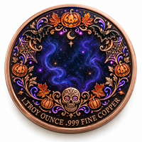 Pièce commémorative de 1 oz en cuivre fin .999, motif couple de squelettes dansants du Jour des Morts, Calavera, Pyramide aztèque, objet de collection, cadeau