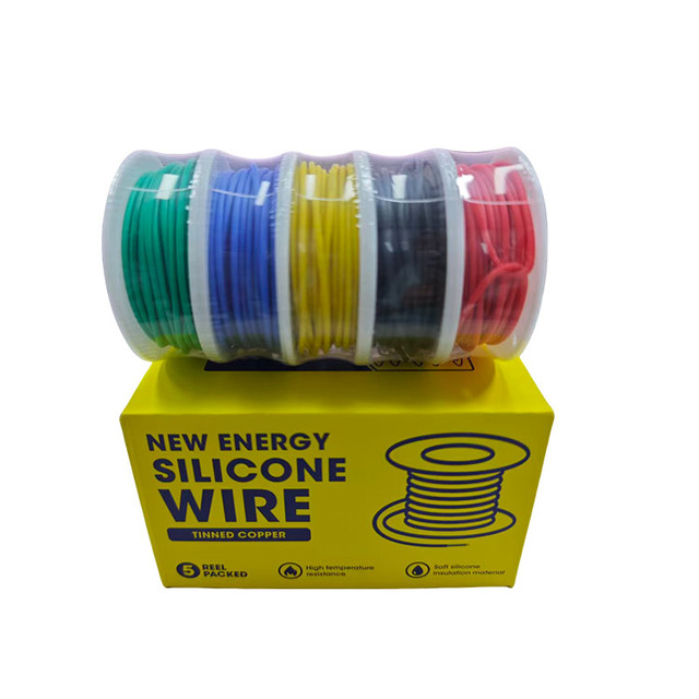2-30AWG Extra Soft High Temperature Silicone Wire Tinned Copper Core Silicone Wire for Battery Model New Energy Special Silicone