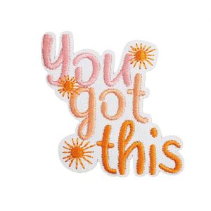 Nuevo Parche Termoadhesivo Bordado con Palabras Motivadoras de Colores Primaverales, 'Good Day Good Vibes', para Decoración de Ropa y Sombreros de Niños, Regalo - Product Image 3