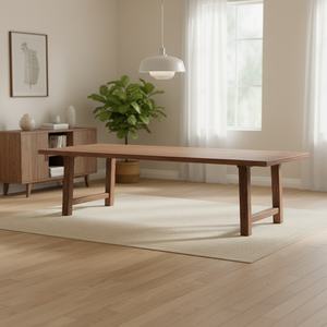 Modern Luxury Handcrafted Indoor Furniture Elegant <strong>Stable</strong> Sturdy Durable Minimalist Wooden Dining <strong>Table</strong> for Home and Hotel - Product Image 1