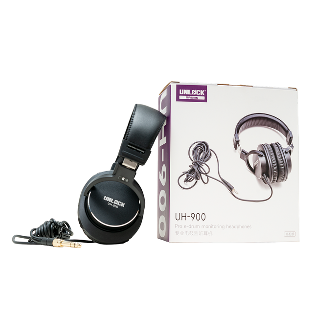 UNLOCK UH-900 Over-Ear Studio Headphones Wired High-Impedance Design ENC Technology High Fidelity (Hi-Fi) Comfort Earpads