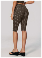 Leggings Capri en Polyester Spandex Imprimé à Pois pour Femme, Taille Haute, Effet Push-Up, Drapé, Sculptant 3D, Pantalon de Yoga Court Sportif