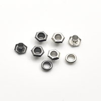 6x œillets carrés en laiton, placage nickel argent/noir, résistants à l'eau, durables, trou intérieur de 3.5/5mm pour vêtements et artisanat