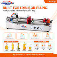 Machine de remplissage horizontale à tête unique haute précision 25-1000 ml pour huile de cuisson, remplisseuse à piston pour huile végétale, remplissage stable
