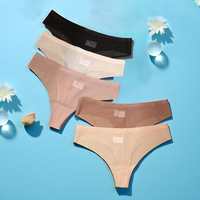 Anti Kameel Teen Mesh Strings Vrouwen-Mid-Tase Naadloze Yoga Ondergoed 5 Kleuren, Stretch Xl, Katoen Liner Geen Vpl