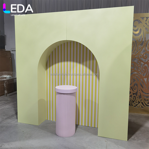 ฉากหลังงานแต่งงานอะคริลิคสีเหลืองแบบถอดได้ รุ่นใหม่ ดีไซน์หรูหราทันสมัย สำหรับตกแต่งงานปาร์ตี้ - Product Image 3