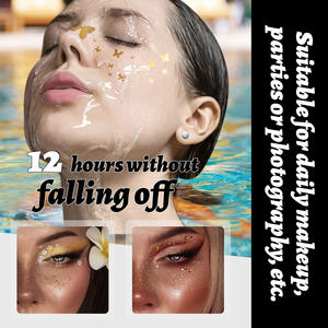 Autocollants temporaires étanches à paillettes dorées estampillées pour tatouages éphémères, idéaux pour la décoration de fêtes (vente en gros) - Product Image 4