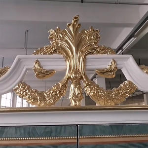 خزانة خشبية ملكية أوروبية بشاشة عرض بيضاء خزانة بوفيه ماديا لوحة فاخرة كلاسيكية عتيقة - Product Image 6