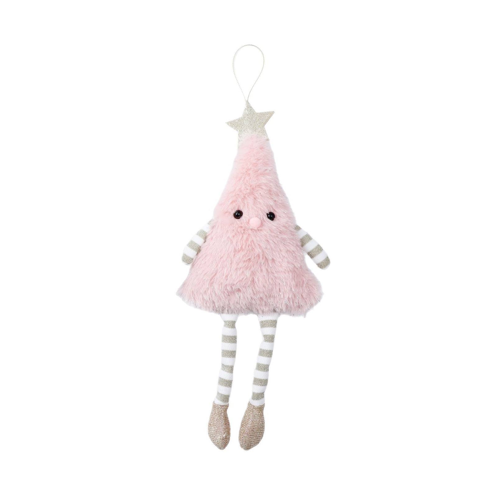 Christmas tree - shaped pendant in pink