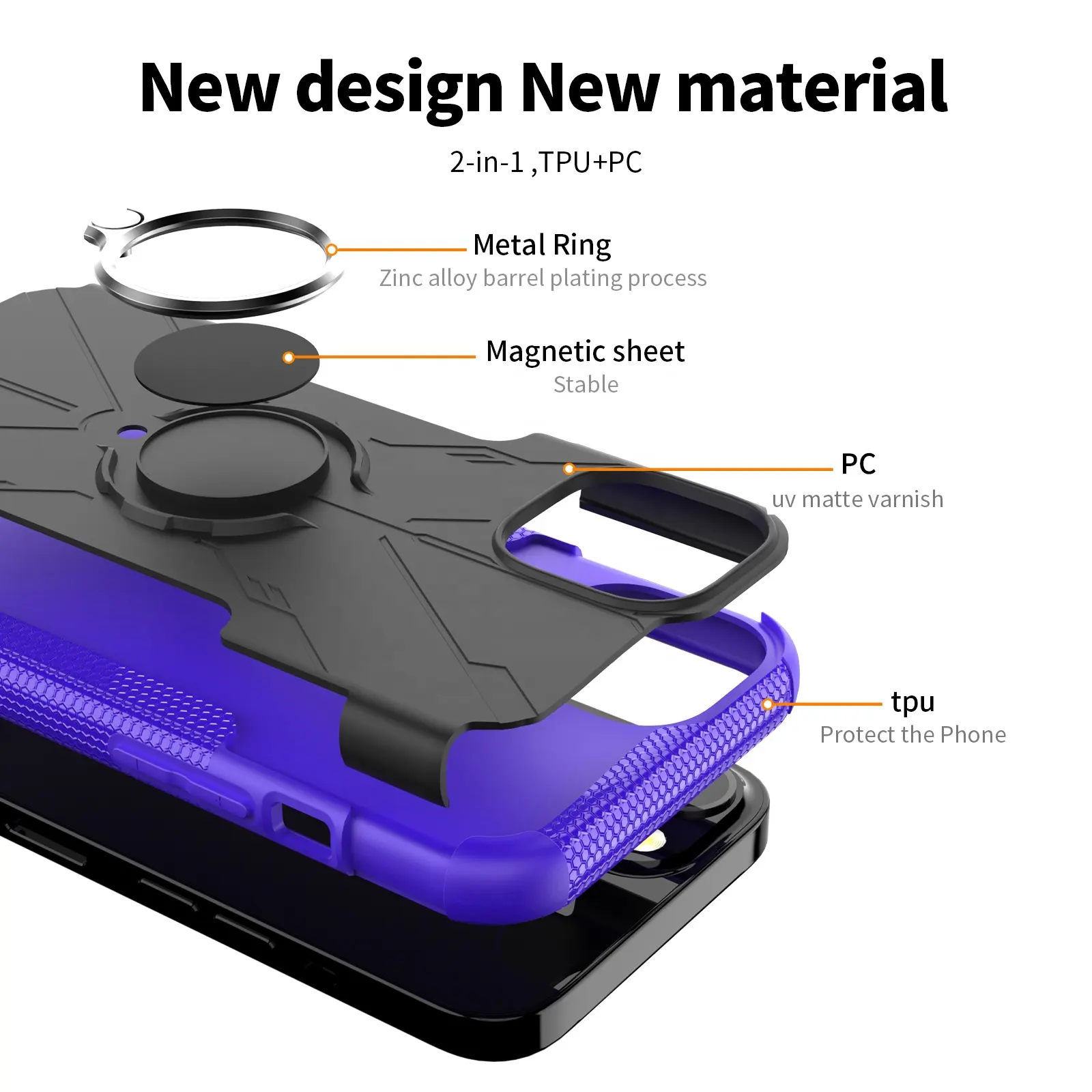 Trendybay Auto Mount Magnetische Ring Stand Smartphone Accessoires Hoesjes Voor Iphone 13 Pro Max Case Telefoonhoes
