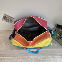 Sac de voyage grande capacité à blocs de couleur, compartiment à chaussures multifonction et poche pour articles secs et humides, sac de sport tendance grande capacité