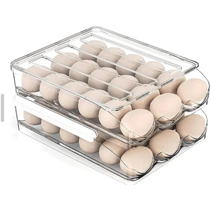 Egg Storage <b>Fridge</b> Organizers Eco-Friendly Transparent Plastic Electric Egg Holder Storage Egg <b>Tray</b> - Product Image 1