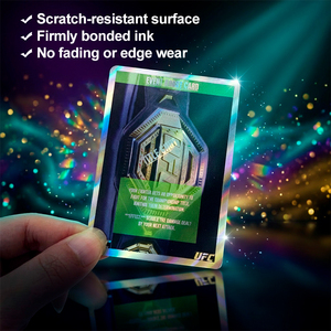 Cartes à collectionner holographiques personnalisées, cartes de jeu holographiques imprimées sur mesure, cartes brillantes <span class=keywords><strong>laser</strong></span> de qualité supérieure pour collection - Product Image 4