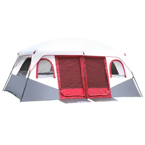 Mesh Design 2 Rooms 1 Living Room Big Event Tents Camping Tents 12 Person Beach Tent Waterproof With Panoramic Sunroof