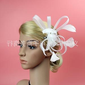 2401 erxi nouvelle mode coréenne chapeaux cheveux accessoires mariée maille fête Photo tête fleur usine ventes directes - Product Image 5