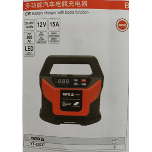 Cargador de Batería de Coche Yato 12V 15A 300Ah Portátil con Monitoreo de Voltaje para Batería Estándar - Product Image 2