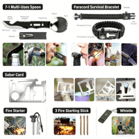 Équipement de survie professionnel léger pour le camping, outils multifonctions portables pour la randonnée en plein air, l'escalade et les aventures en milieu sauvage