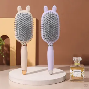 Nuovo prodotto set di spazzole per capelli airbag pettine arricciacapelli per massaggio carino districante spazzole per cuscini antistatici raddrizzatore con manico antiscivolo