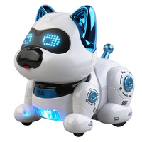 Jouet éducatif pour la petite enfance : Chien robot intelligent avec lumières, musique, effets spéciaux, mouvements réalistes et voix pour enfants