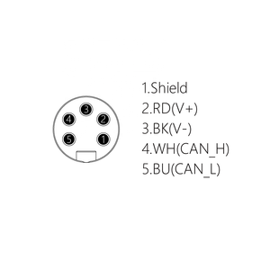 Conector de Datos Industrial de 600V, Piezas para PC, IP67, Serie de 7/8'', Terminal de Cable Abierto con Blindaje, Cables de Sensor de PVC DN27 - Product Image 6