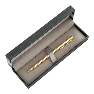 定制豪华盒包装商务PU皮革礼品笔盒批发带有定制徽标的商务笔盒