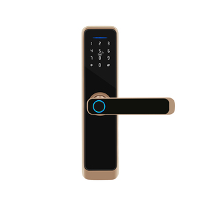 กุญแจล็อคอัจฉริยะ Tuya แบบสแกนลายนิ้วมือและบัตร สำหรับประตูหน้าบ้านอะลูมิเนียมและประตูไม้ พร้อมระบบ WiFi และตัวเลือกการจัดเก็บข้อมูลบนคลาวด์ - Product Image 1