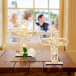 Factory Direct Wooden Baptism Centerpieces for Religious Catholic Table <b>Decor</b> Easter <b>Christening</b> Communion Baby Shower Wedding - Product Image 4