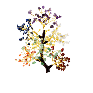 Arbre de la prospérité en cristal naturel avec pierres colorées et base, ornement Arbre de vie, décoration de Noël pour la maison et la table, cadeau - Product Image 5