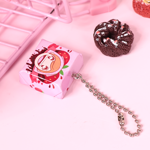 Llavero de acrílico personalizado con diseño de chocolate de dibujos animados, tu logo artístico, ligero, miniatura, regalo de comida, para amantes de la gastronomía y negocios. - Product Image 6