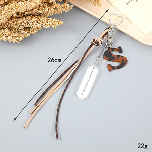 Moda 26 akrilik ilk alfabe mektup çanta asılı kolye yönlü çanta anahtarlık telefon asılı cazibe aksesuarları - Product Image 6