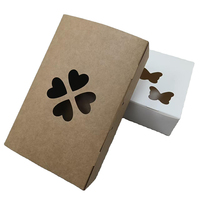 Boîte alimentaire portable anti-fuite en papier avec poignée, imprimée avec logo personnalisé, résistante à l'huile, pour la restauration rapide à emporter