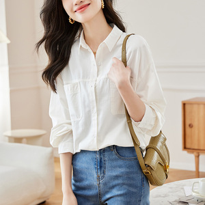 Factory Direct Sales Cotton Women's Shirt Women's Long Sleeve 2026 Spring New Commuting Elegant Top Stylish Shirt - Product Image 4