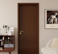 Portes intérieures en bois massif de style rétro du milieu du siècle, insonorisées, finition laquée personnalisée pour la décoration de la maison, de la chambre, de la villa, de l'hôtel, du hall