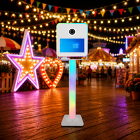 Offre Spéciale – Vente en Gros : Cabine Photo Miroir Magique 15,6 Pouces avec Anneau Lumineux LED pour Appareil Photo Reflex Numérique et Écran Tactile – Équipement Publicitaire pour Vols