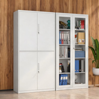 Archivador Metálico de Diseño Moderno, con Estantes Ajustables, Armario de Almacenamiento con Cerradura y Reforzado para Muebles de Oficina
