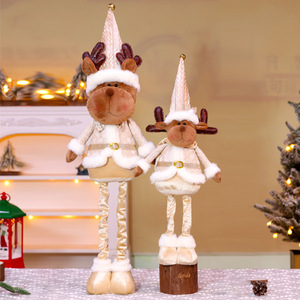 Décorations de Noël, Père Noël debout, bonhomme de neige, renne, poupée à longues jambes, ornement de Noël pour la décoration de la maison - Product Image 3