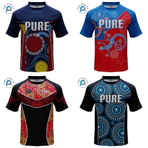 Jersey rugbi sublimasi kustom Murni kaus dan celana pendek rugbi Australia set penuh - Product Image 4