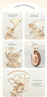 Poussette bébé ultra-légère Kidilo en promotion, pliage à une main, format cabine, poussette de voyage compacte