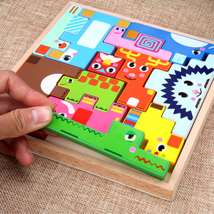 Phim hoạt hình phong cách <span class=keywords><strong>3D</strong></span> Câu Đố động vật bằng gỗ siêu lớn Đồ chơi giáo dục sớm cho trẻ em từ 5 đến 7 tuổi - Product Image 5