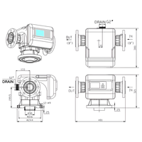 Vanne de contrôle automatique pour adoucisseur d'eau 45000 avec écran LCD, système double mode temps/courant pour le traitement de l'eau pure