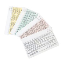 Clavier et souris sans fil, mini clavier espagnol rechargeable avec souris, clavier russe pour PC, tablette, téléphone