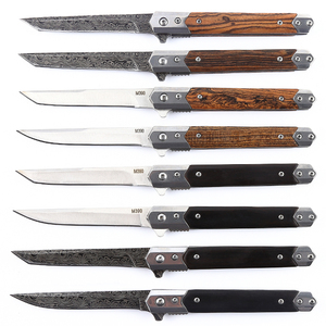 Nouveauté : Couteaux pliants tactiques de survie pour l'extérieur, couteaux de poche en bois pour la gravure - Product Image 1