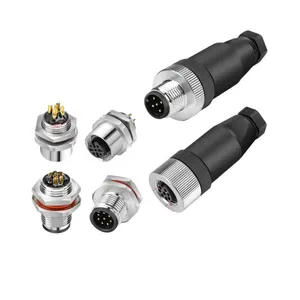 M8 m12 3 yollu m16 m23 sensör ip68 kablo m19 açık ip67 su geçirmez rj45 düz konnektör 3 pin ebike