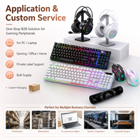 Clavier, souris et tapis de souris filaires 3 en 1 avec rétroéclairage arc-en-ciel pour accessoires informatiques en gros
