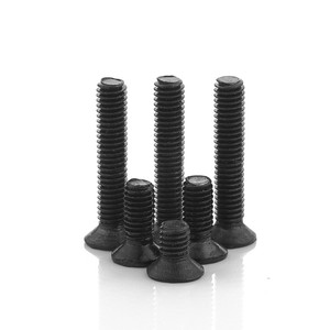 1000 unidades/bolsa Tornillos de cabeza plana con ranura cruzada M1.2 M1.4 M1.6 M1.7 M2 M2.5 M3 M4 M5 de 25 mm, óxido negro, métricos - Product Image 2