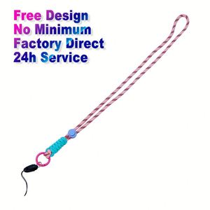 2025 Customized Designer Private Logo Nylon Small Wristlet Wrist Lanyard Strap Sublimation <b>Custom</b> <b>Keychain</b> Lanyard Short - Product Image 3