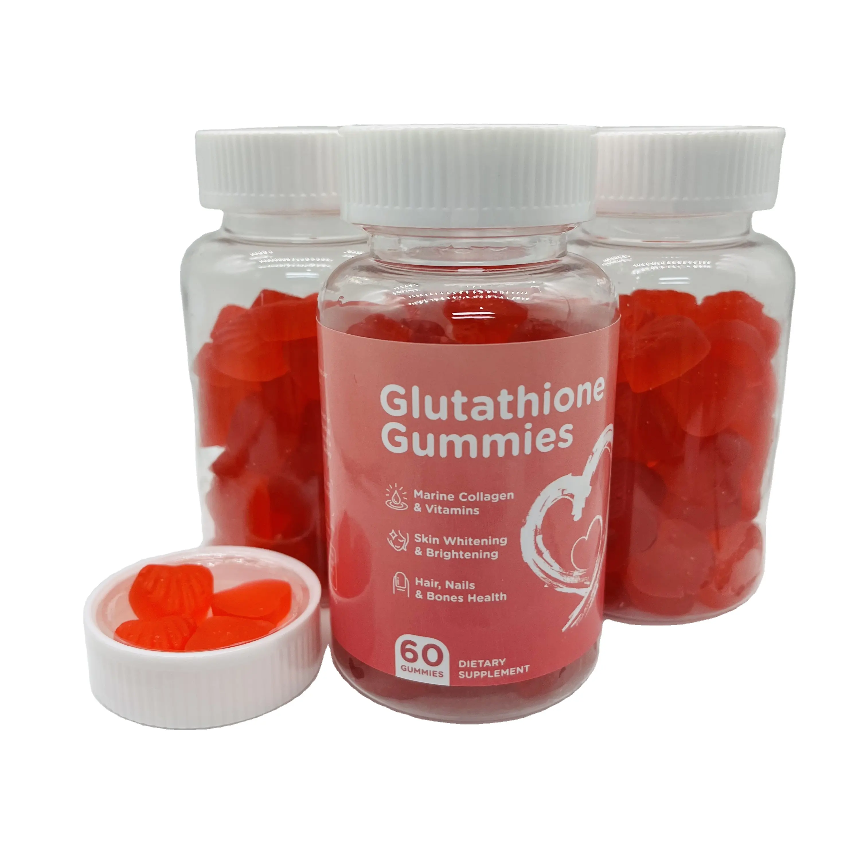 Private Label Effective Skin Lightening Supplement Vegan L-Glutathione Gummies Whitening For Supports Liver