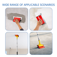 Spatule à peinture en acier inoxydable avec manche télescopique pour la réparation des murs et la préparation des surfaces