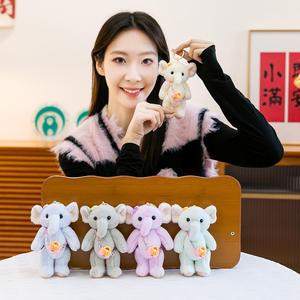 พวงกุญแจตุ๊กตาช้างมาร์ชเมลโล่ HECION ขนาด 15 ซม. ขยับข้อต่อได้ ของเล่นน่ารัก ตุ๊กตาตั้งโต๊ะ ตกแต่งกระเป๋า และเครื่องประดับพวงกุญแจ - Product Image 2