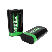 Baterías Recargables de Carga Rápida de 2600 mAh, Cargador de Plástico para Xbox Series X | Control Inalámbrico S para Xbox One/S/X/Elite